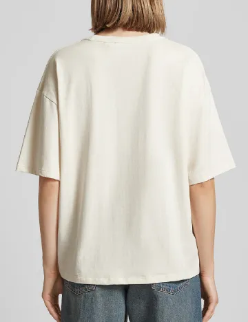 Tricou Oversize TheJoggConcept, ecru