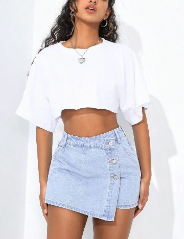 Fusta pantalon SHEIN, albastru