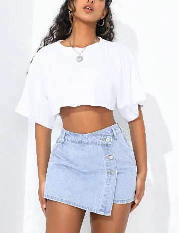 Fusta pantalon SHEIN, albastru