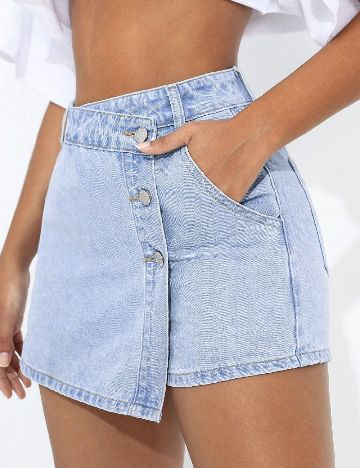 Fusta pantalon SHEIN, albastru