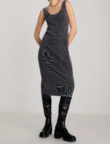 Rochie medie Sinsay, gri inchis