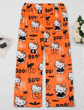 Pantaloni de pijama SHEIN, portocaliu