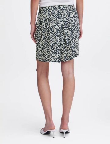 Pantaloni scurti Ichi, bej/albastru