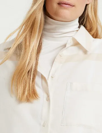 Camasa Opus, alb/crem