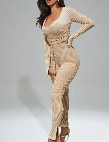 Salopeta SHEIN, crem