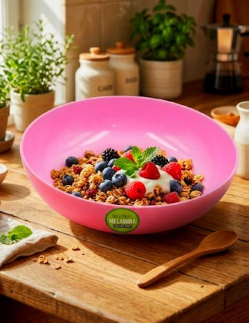 Bol din melamina, roz
