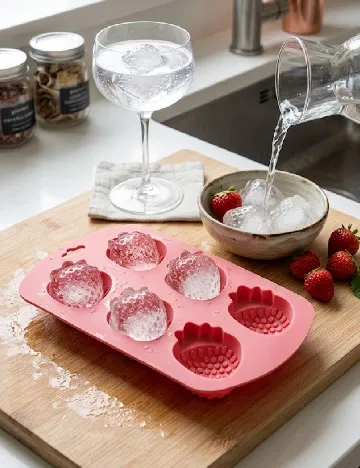 Forma din silicon pentru gheata A.I.&E., roz