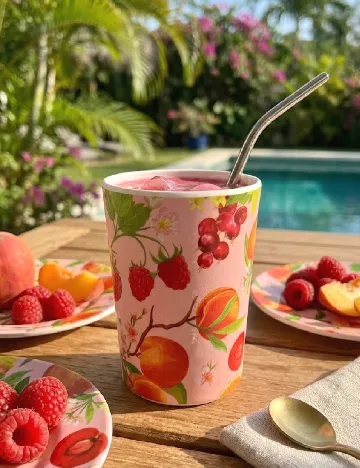 Pahar din melamina, mix culori