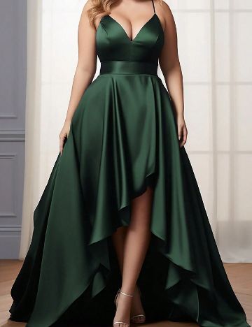 Rochie lunga SHEIN CURVE, verde