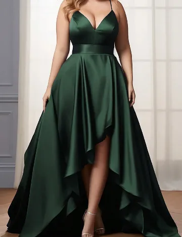 Rochie lunga SHEIN CURVE, verde