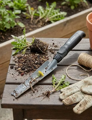 Scafa de buruieni Gardena, gri inchis