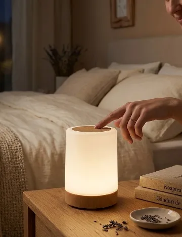 Lampa LED cu senzor tactil Deluxa, mix culori