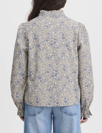 Camasa Ichi, albastru/crem