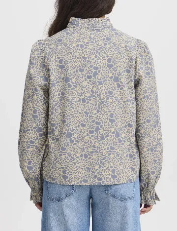 Camasa Ichi, albastru/crem