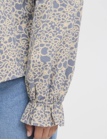 Camasa Ichi, albastru/crem