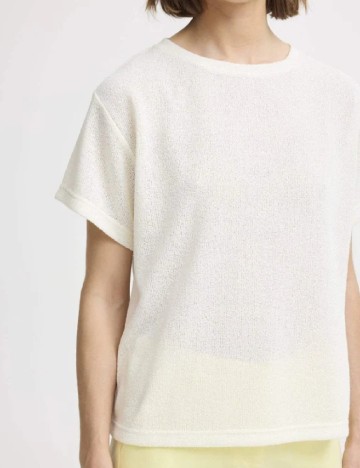 Tricou b.young, ecru