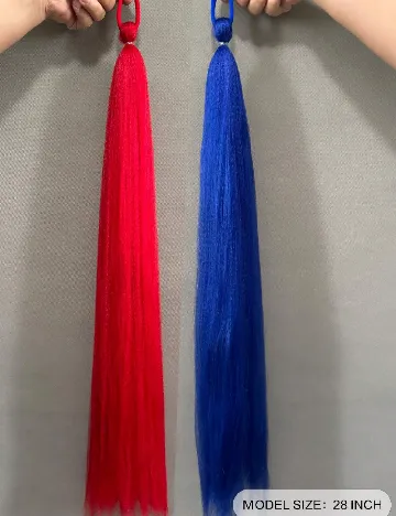 Extensie de par 2 bucati SHEIN, rosu/albastru