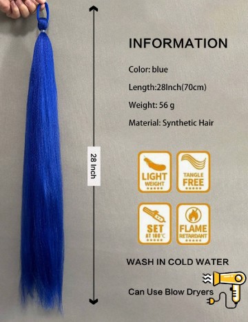 Extensie de par 2 bucati SHEIN, rosu/albastru