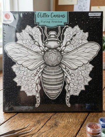 Panza cu sclipici pentru colorat Deco Time, mix culori