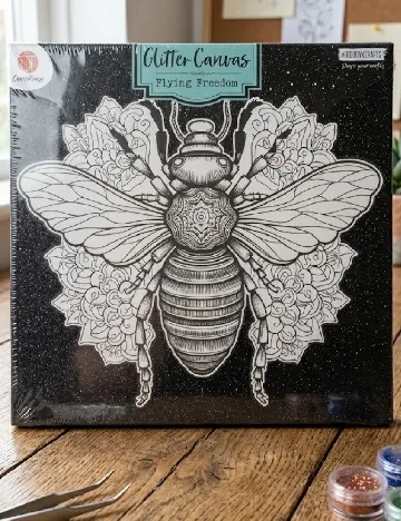 Panza cu sclipici pentru colorat Deco Time, mix culori