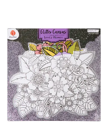 Panza cu sclipici pentru colorat Deco Time, mix culori