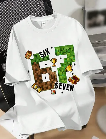 Tricou Shein Kids, alb