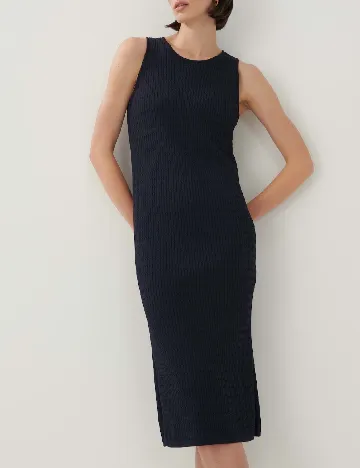 Rochie medie Someday, bleumarin inchis