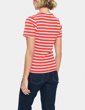 Tricou Saint Tropez, portocaliu/alb