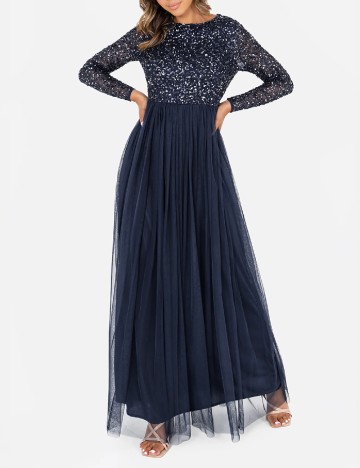 Rochie lunga Maya Deluxe, bleumarin