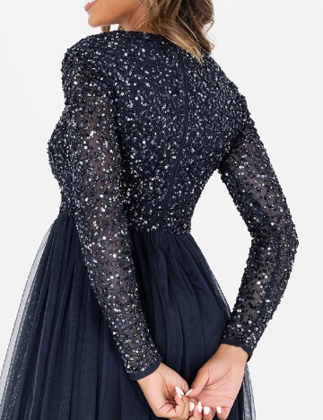 Rochie lunga Maya Deluxe, bleumarin