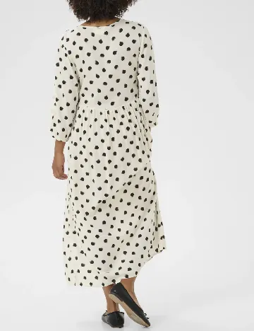 Rochie medie Cream, crem/negru