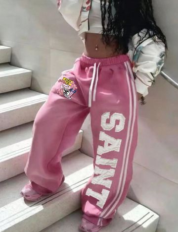 Pantaloni SHEIN, roz