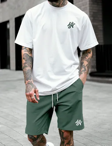Compleu SHEIN, verde/alb