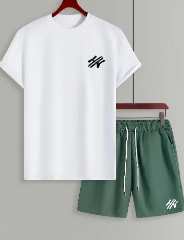 Compleu SHEIN, verde/alb