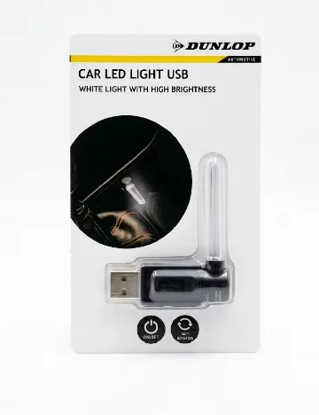 Bec LED auto cu USB Dunlop, negru