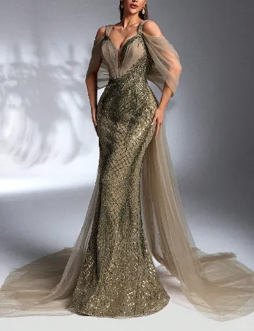 Rochie lunga IBTRLY, kaki