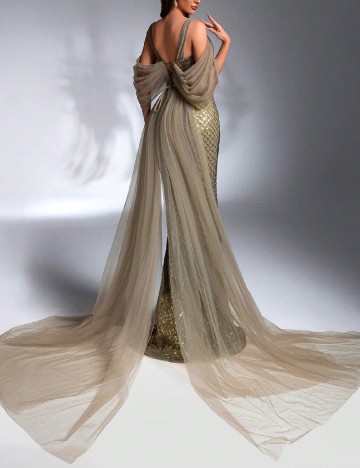 Rochie lunga IBTRLY, kaki