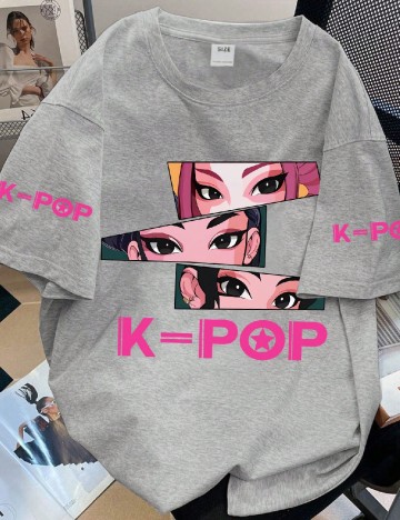 Tricou Shein Kids, gri