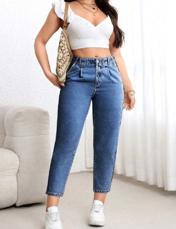 Blugi SHEIN CURVE, albastru