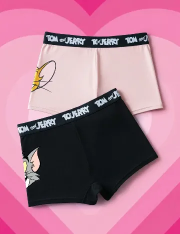 Set Boxeri 2 perechi SHEIN, roz/negru