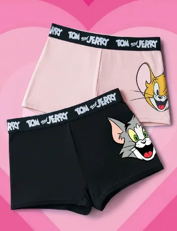 Set Boxeri 2 perechi SHEIN, roz/negru