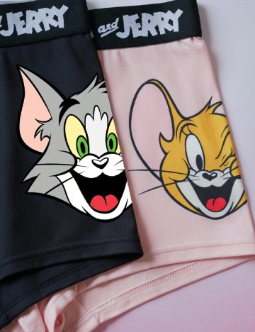 Set Boxeri 2 perechi SHEIN, roz/negru