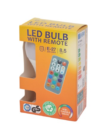 Bec LED cu telecomanda ACTION, alb