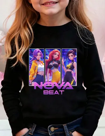 Bluza Shein Kids, negru