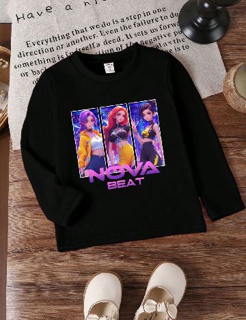 Bluza Shein Kids, negru