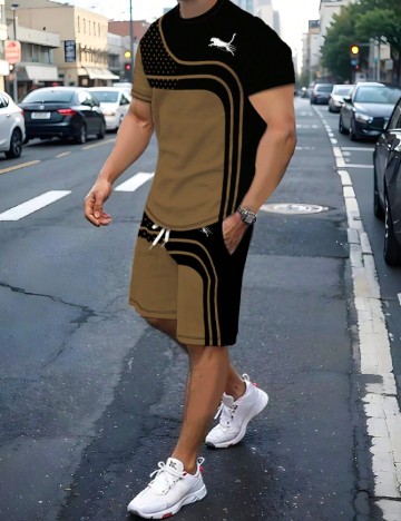 Compleu SHEIN, negru/maro