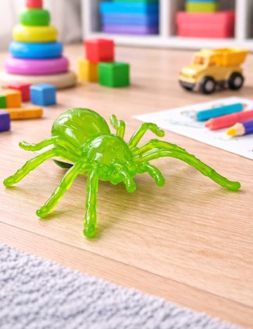 Jucarie din plastic cu LED si ventuza ACTION, verde