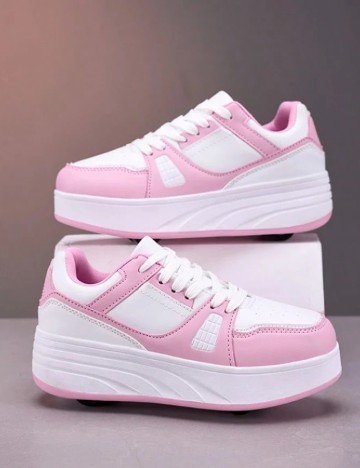 Adidasi cu role Shein Kids, roz