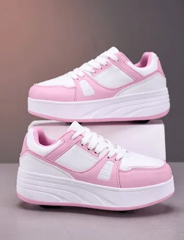 Adidasi cu role Shein Kids, roz