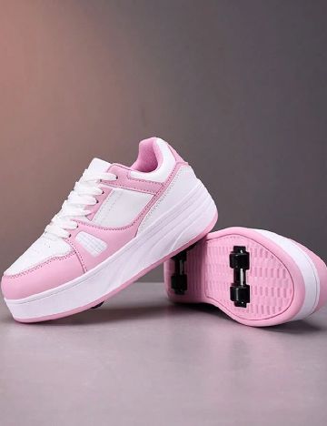 Adidasi cu role Shein Kids, roz